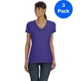 thumbnail image 1 of Fruit of the Loom Womens HD V-Neck T-Shirt L39VR (3 PACK), 1 of 3