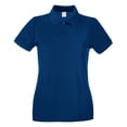 thumbnail image 1 of Fruit of the Loom Womens Lady Fit Short-Sleeved Polo Shirt, 1 of 4