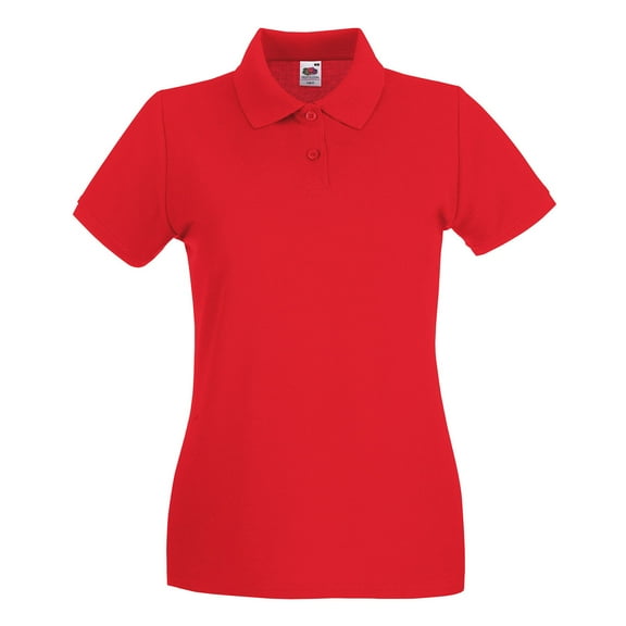 Fruit of the Loom Womens Premium Cotton Pique Lady Fit Polo Shirt