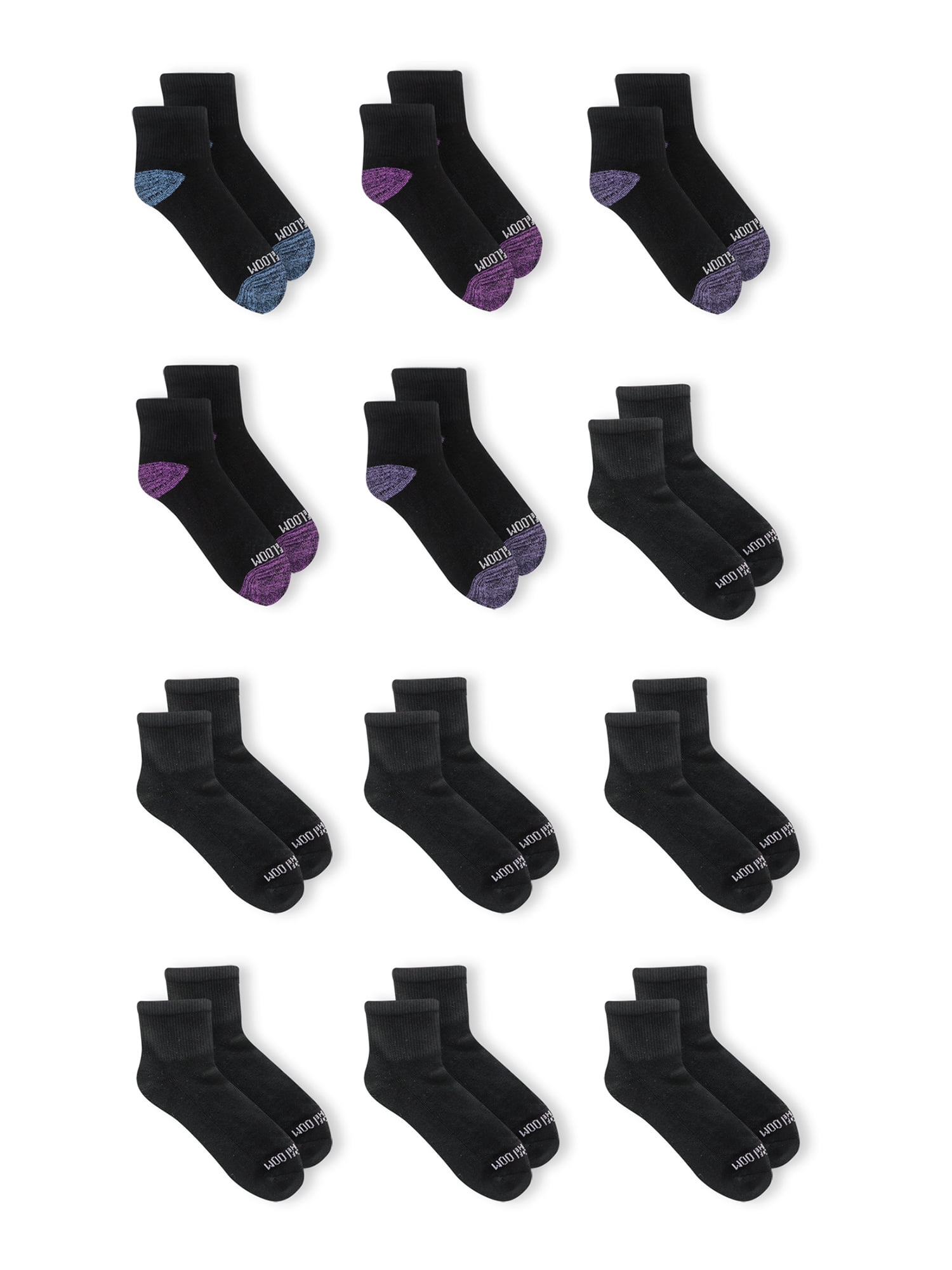 Fruit of the Loom Womens Soft & Comfortable Cushioned Ankle Socks, 10+2 Bonus Pack