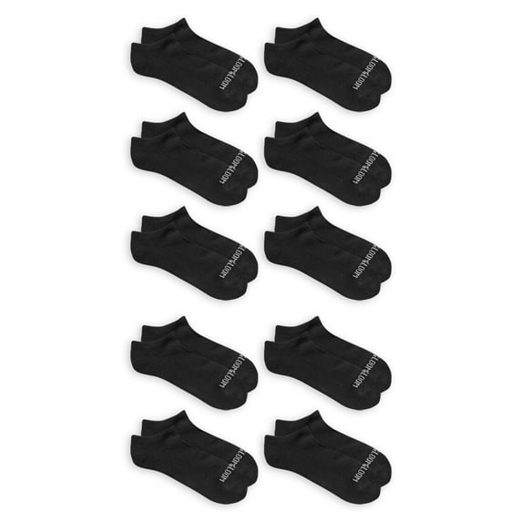 Fruit of the Loom Womens Soft & Lightweight No Show Socks, 10-Pack