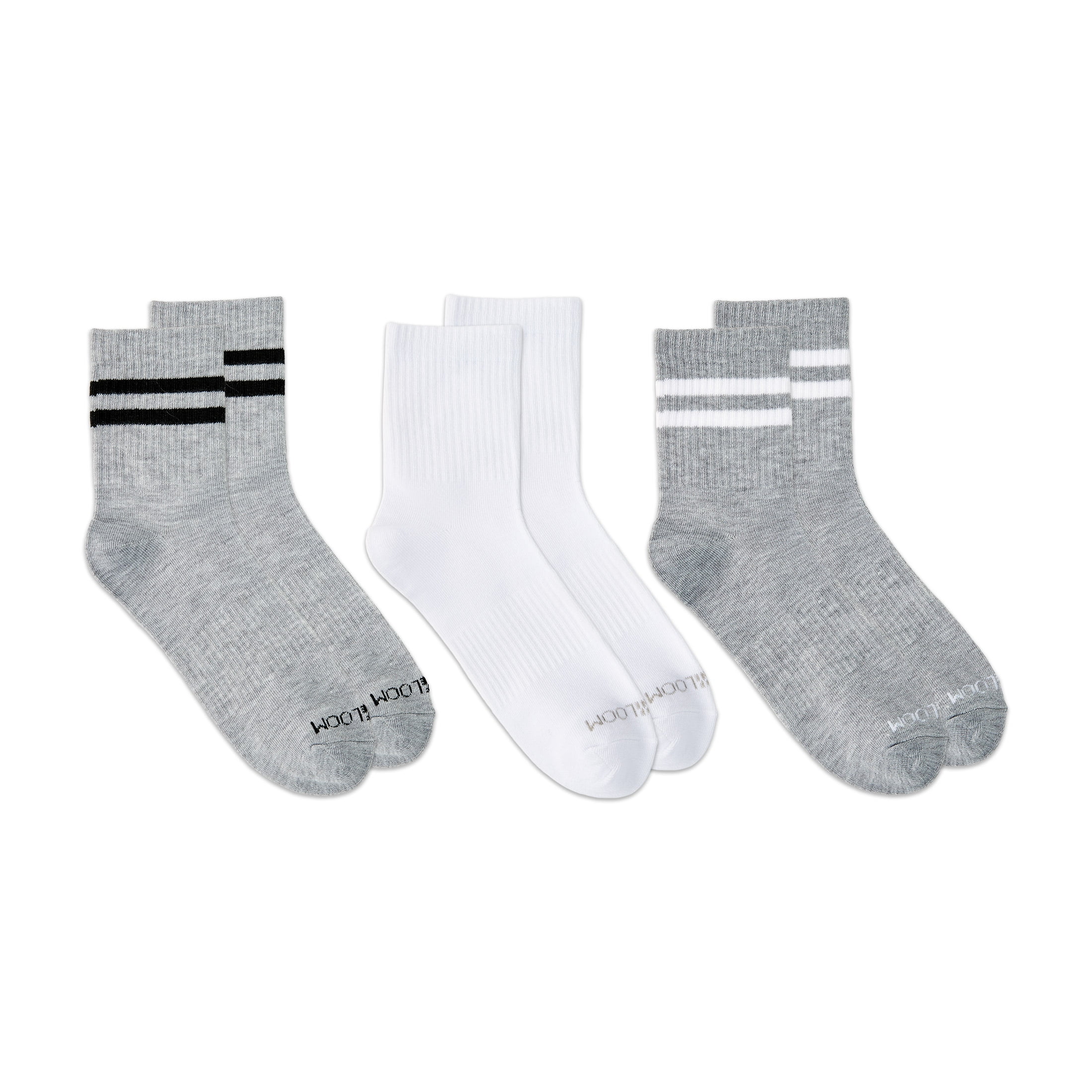 Fruit of the Loom Womens Value Mid Crew Socks, 3-Pack, Sock Sizes