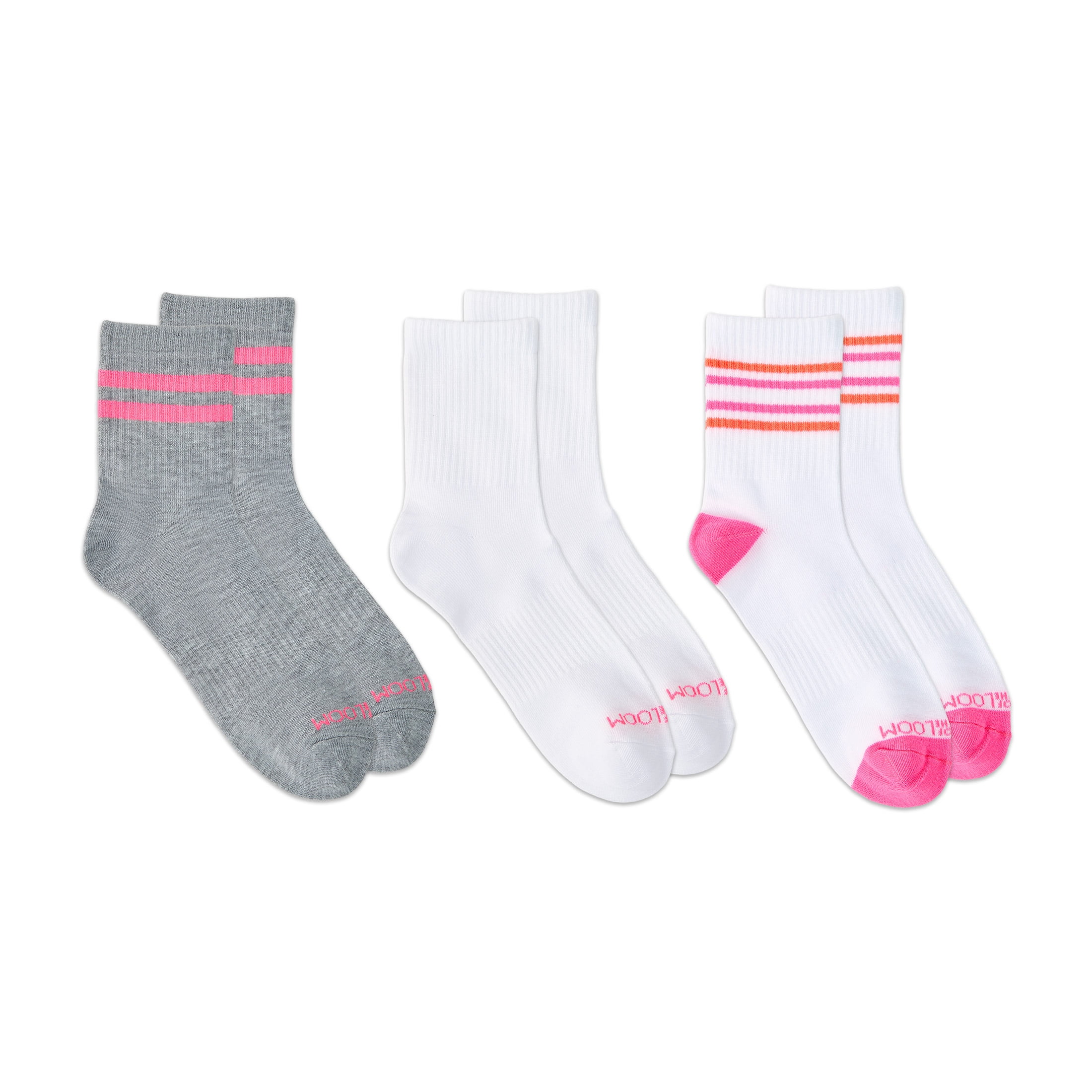 Fruit of the Loom Womens Value Mid Crew Socks, 3-Pack, Sock Sizes 4-10