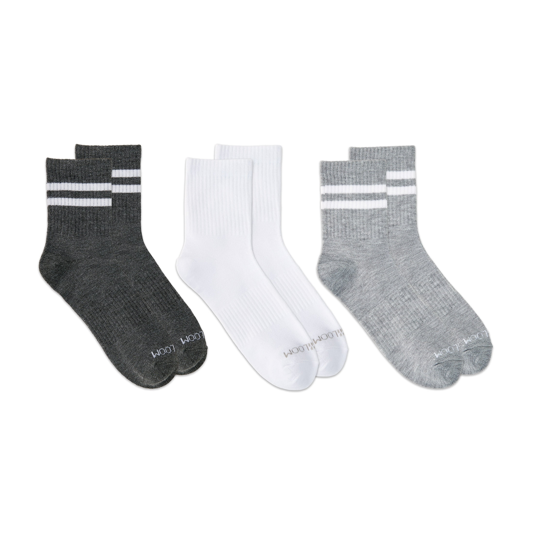 Fruit of the Loom Womens Value Mid Crew Socks, 3-Pack, Sock Sizes 4-10