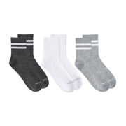 Womens Value Mid Crew Socks, 3-Pack, Sock Sizes 4-10