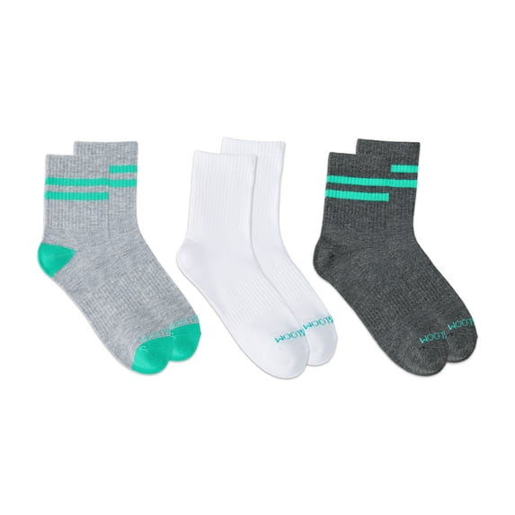 Fruit of the Loom Womens Value Mid Crew Socks, 3-Pack, Sock Sizes 4-10