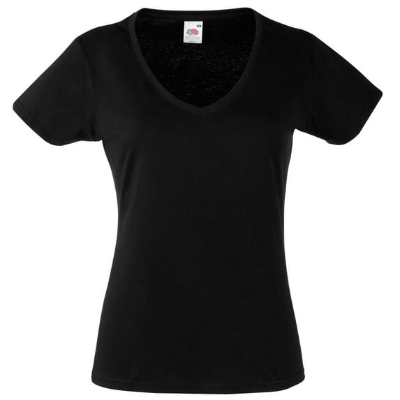 Fruit of the Loom Womens Valueweight V Neck Lady Fit T-Shirt