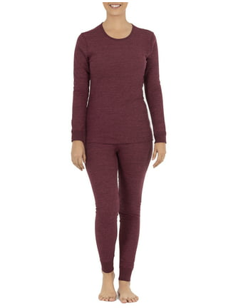 Buy Cozylkx Women Winter Warm Thermal Underwear Set Plus Size Velvet  Layered Long Johns Set, Purple-3XL at