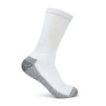 Fruit of the Loom Work Gear Crew Socks for Men, White, Sizes 6-12 (10-Pack)