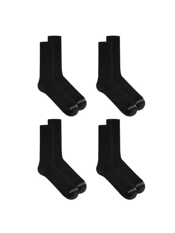 Work Gear Heavy Duty Men's Crew Socks, Sizes 6-12, 4-Pack