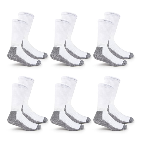 Fruit of the Loom Work Gear Men's Socks, Sizes 6-12, 6-Pack