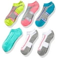 thumbnail image 1 of Fruit of the Loom girls Everyday Active Cushioned No Show 6 Pair Casual Sock, Grey Assorted, Shoe Size 10.5 - 4 M US, 1 of 2