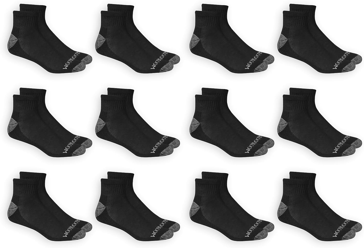 Fruit of the Loom mens 12 Pair Pack Dual Defense Cushioned Casual Sock ...