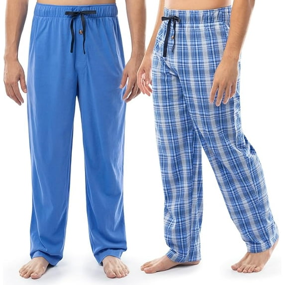 Fruit of the Loom mens 2-pack Sueded Jersey Knit Sleep Pajama Pant