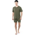 thumbnail image 1 of Fruit of the Loom mens 360 Stretch Short Sleeve V-neck Top and Short Sleep Pajama Set, 1 of 1