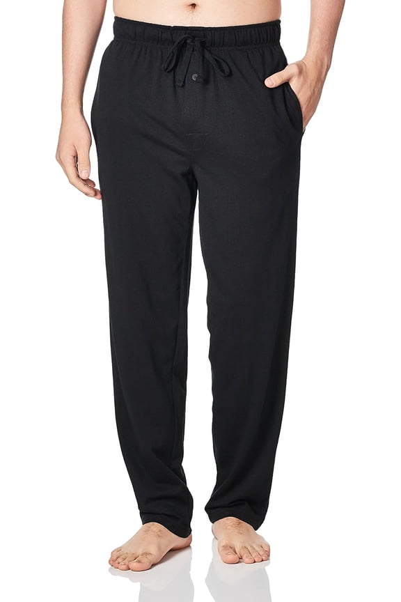 mens Breathable Jersey Sleep Pant Large Black