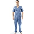 thumbnail image 1 of Fruit of the Loom mens Broadcloth Short Sleeve Top and Long Pants Pajama Set, 1 of 7