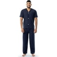 thumbnail image 1 of Fruit of the Loom mens Broadcloth Short Sleeve Top and Long Pants Pajama Set, 1 of 7
