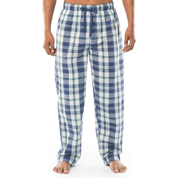 Fruit of the Loom mens Broadcloth Woven Sleep Pajama Pant, Blue Plaid, Medium