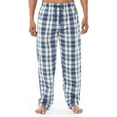 thumbnail image 1 of Fruit of the Loom mens Broadcloth Woven Sleep Pajama Pant, Blue Plaid, X-Large, 1 of 6