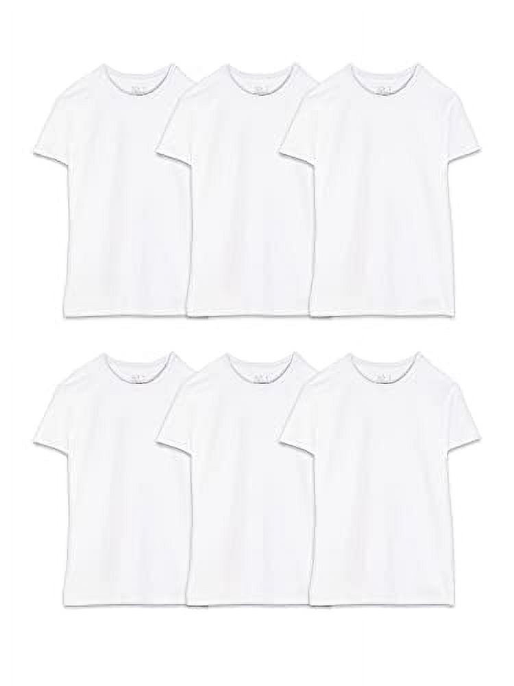 Fruit of the Loom Men's Multipack Crew Neck T-Shirt, Tapered Fit - White - 6 Pack, S, Tapered Fit - White - 6 Pack