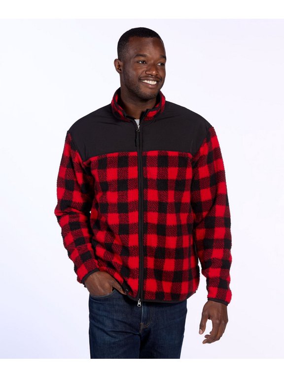 BM8102 Men's Everest Peak Jacket-Red black buffalo plaid-S