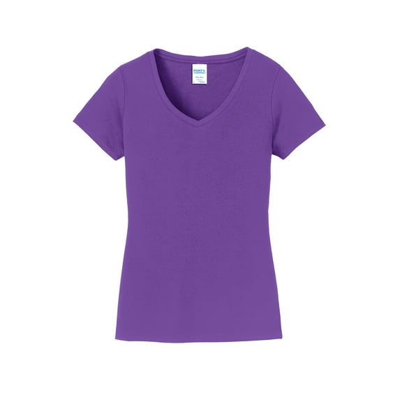 Port & Company Ladies Fan Favorite V-Neck Tee. LPC450V
