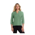 thumbnail image 1 of MERCER+METTLE Women's Stretch Crepe 3/4-Sleeve Blouse | Women's Lightweight Dressy Top, Business Casual Shirt for Work - Sage L, 1 of 4