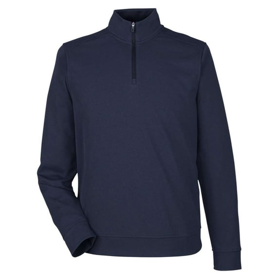 North End NE412 Men's Express Tech Performance Pique Quarter-Zip Pullover-Classic Navy-L