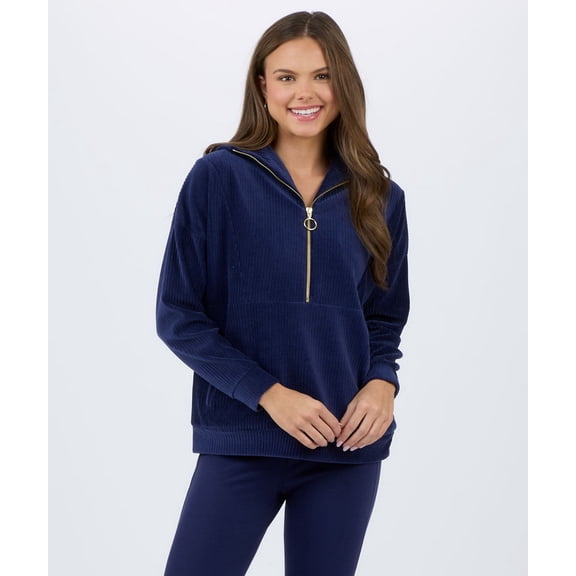 Boxercraft BW5203 Ladies Manchester Quarter-Zip-Navy-L