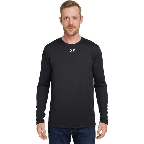 Under Armour 1376843 Men's Team Tech Long-Sleeve T-Shirt - BLACK