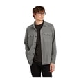 thumbnail image 1 of MERCER+METTLE Unisex Long Sleeve Twill Overshirt | Long Sleeve Shacket with Pockets for Men & Women, Button Up Jacket - Light Anchor Grey Heather 4XL, 1 of 4