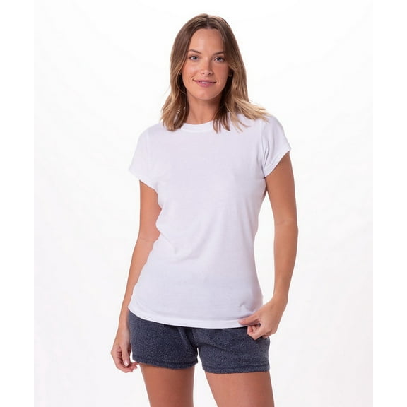 Boxercraft BW2104 Ladies Crewneck Tee-White-XXS