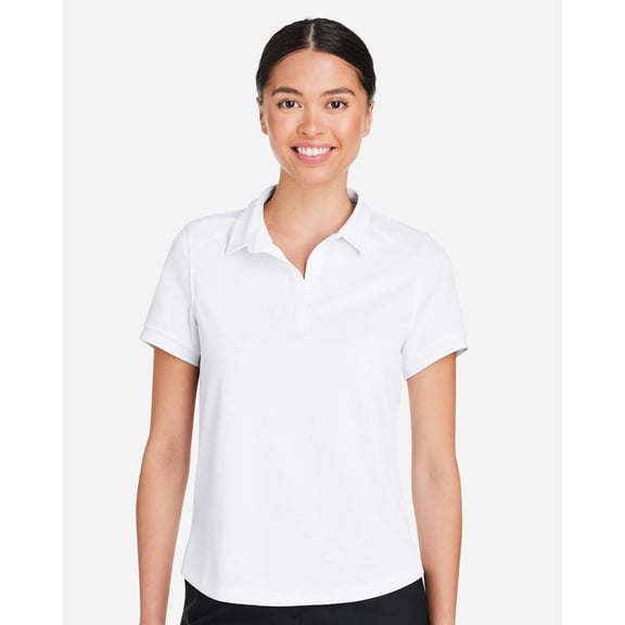 North End NE112W Women's Express Tech Performance Polo-White-S