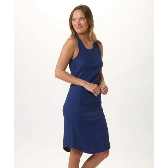 Boxercraft BW4201 Vivian Rib Midi Dress-Navy-XXS