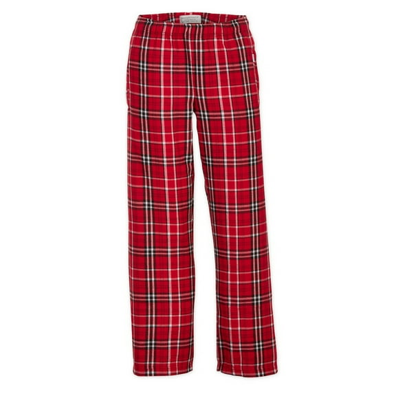 Boxercraft BY6624 Youth Poly Flannel Pant-Red/White Plaid-M