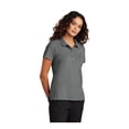 thumbnail image 1 of MERCER+METTLE Women's Stretch Pique Polo | Short Sleeve Collared Shirt for Women, Casual Performance Polo for Work - Storm Grey 4XL, 1 of 4