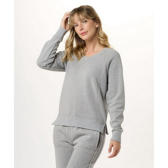 Boxercraft BW5402 Ladies Travel V-Neck Pullover-Oxford Heather-L