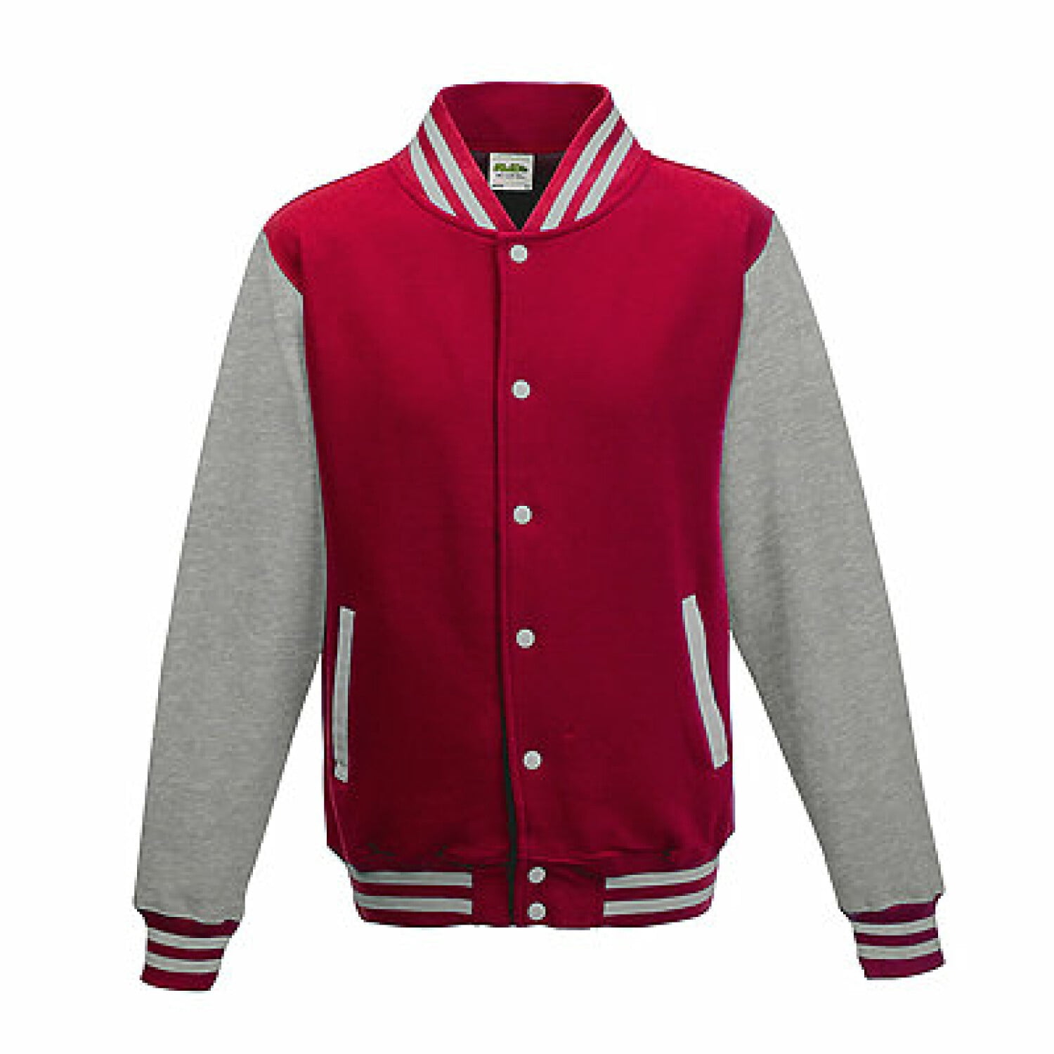 Blouson Varsity Just Hoods By AWDis - Style Universitaire Homme - Manches Contrastées - 80% Coton