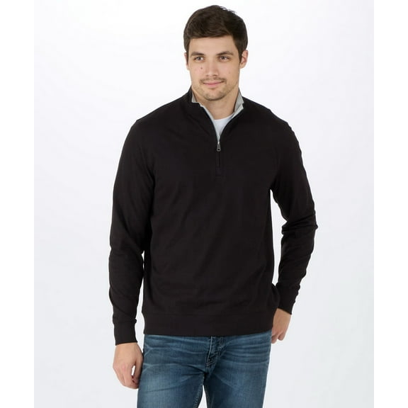 Boxercraft BM5205 Men's Alumni Qtr Zip-Black-S