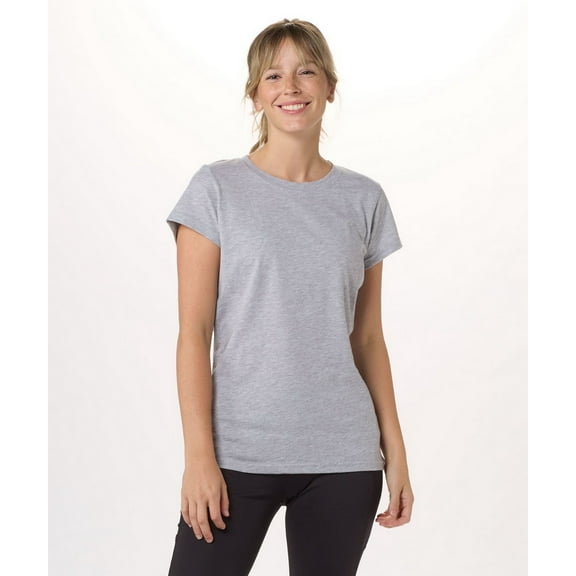 Boxercraft BW2104 Ladies Crewneck Tee-Oxford Heather-2XL