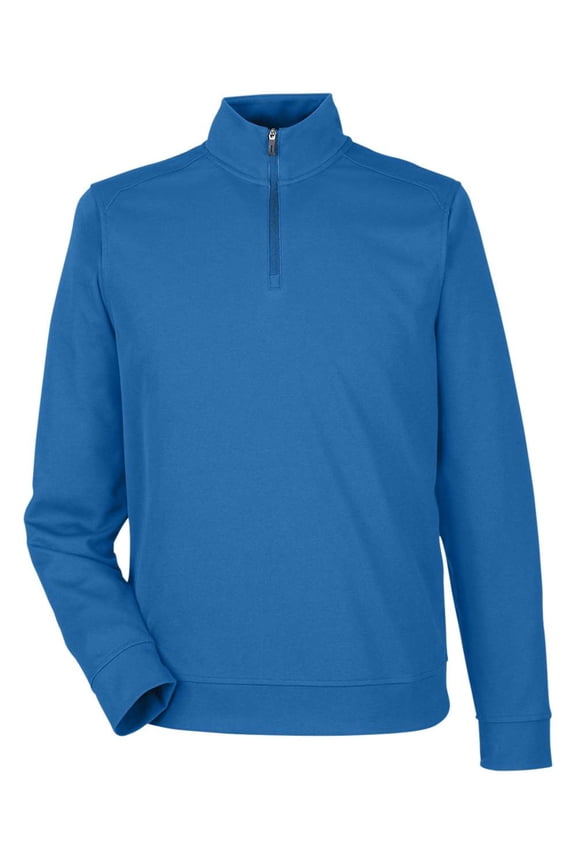North End NE412 Men's Express Tech Performance Pique Quarter-Zip Pullover-Light Nautical Blue-XL