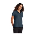 thumbnail image 1 of MERCER+METTLE Women's Stretch Pique Polo | Short Sleeve Collared Shirt for Women, Casual Performance Polo for Work - Night Navy S, 1 of 7