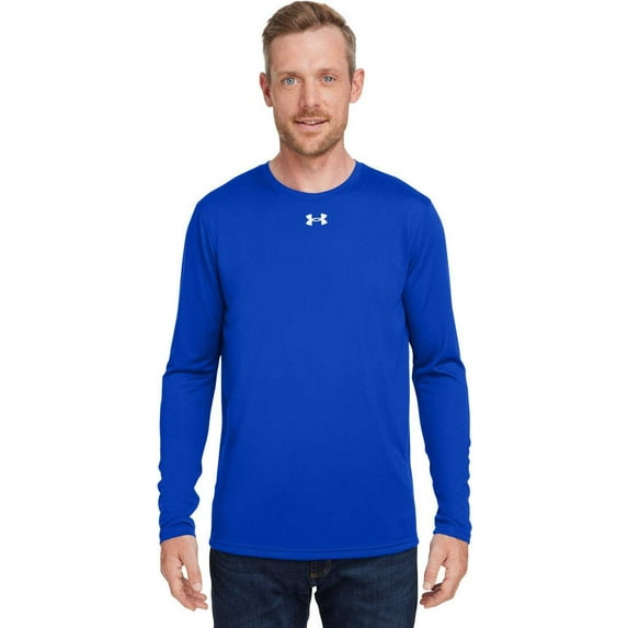 Under Armour 1376843 Men's Team Tech Long-Sleeve T-Shirt - Royal White