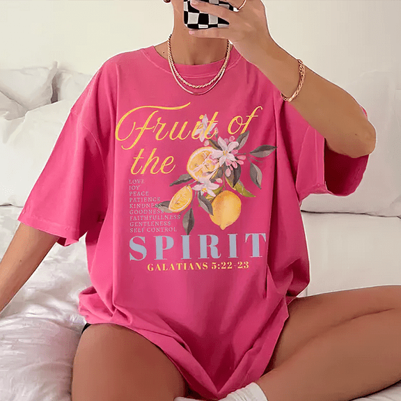Fruit of the Spirit Christian Graphic T-Shirt – Galatians 5:22-23 Faith Tee