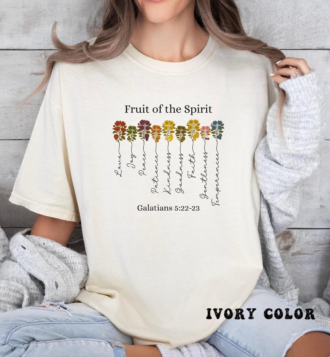 Fruit of the Spirit Christian Shirt, Cute Bible Verse T-shirt ...
