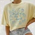 thumbnail image 1 of Fruit of the Spirit Christian Tshirt, Doodle Bible Verse Shirt, Preppy Oversized Beach Tee, Trendy Farmer's Market Jesus Faith TH200558, 1 of 5