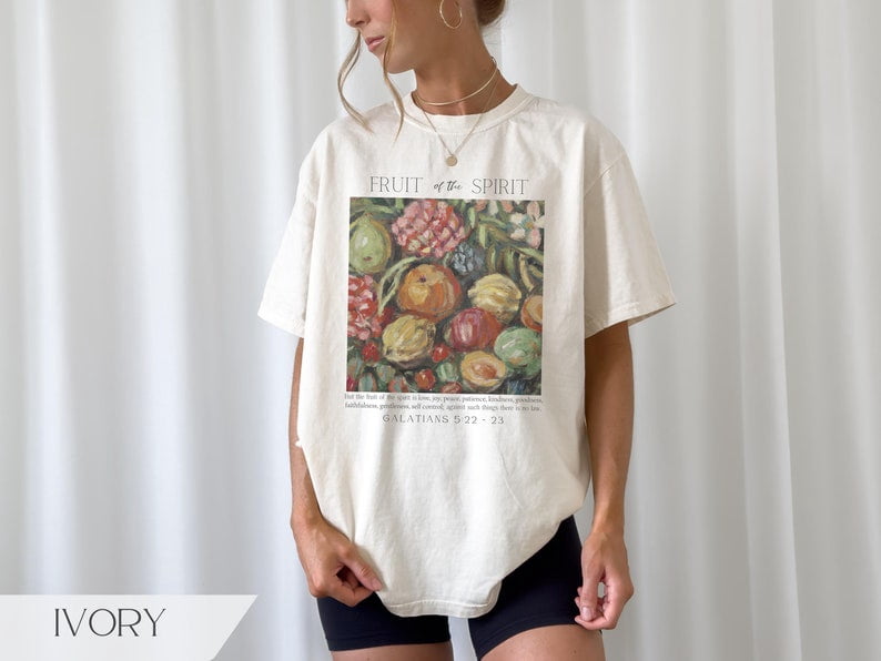 Fruit of the Spirit Christian Tshirt, Vintage Aesthetic Bible Verse ...