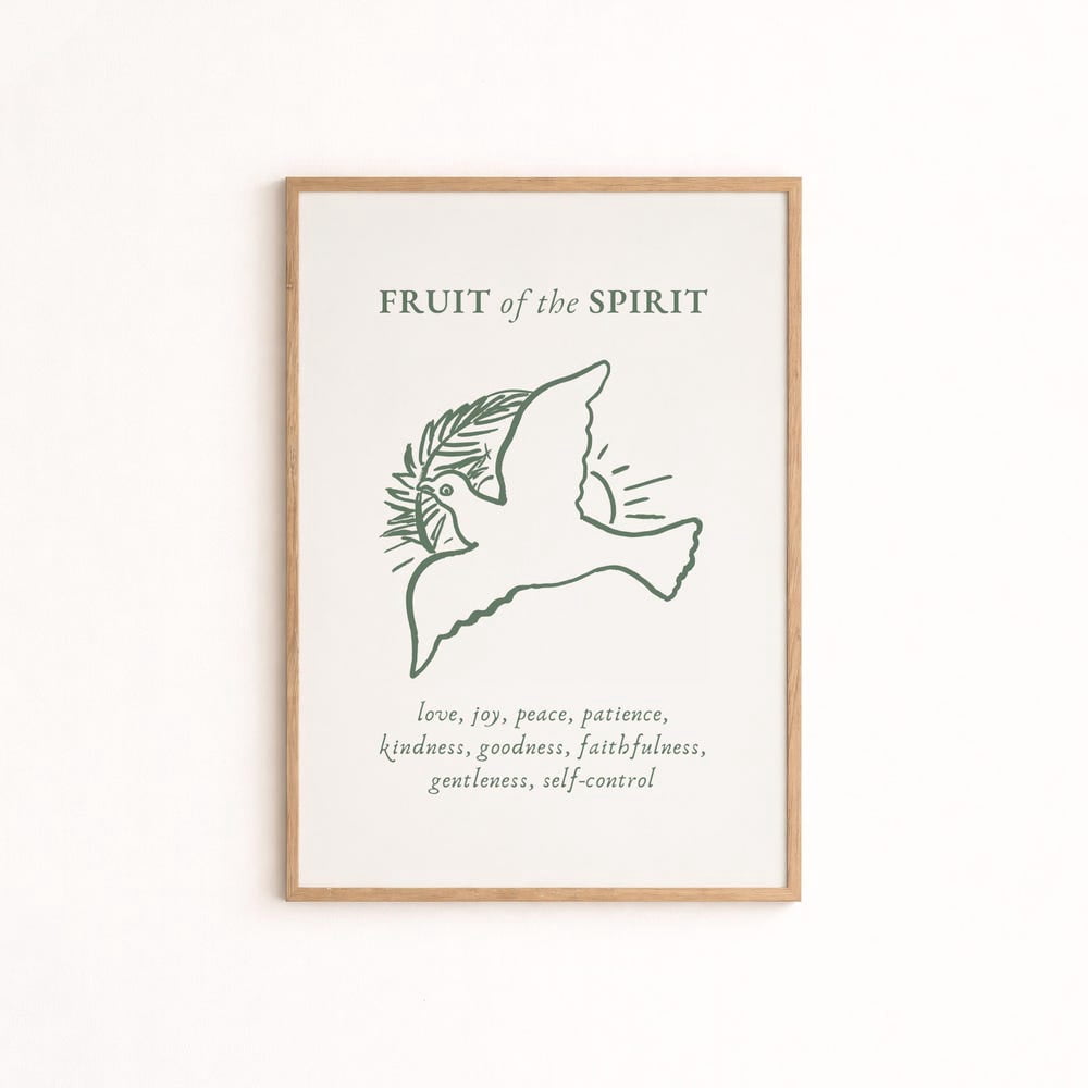 Fruit of the Spirit Dove Scripture Print Christian Wall Art for Living ...