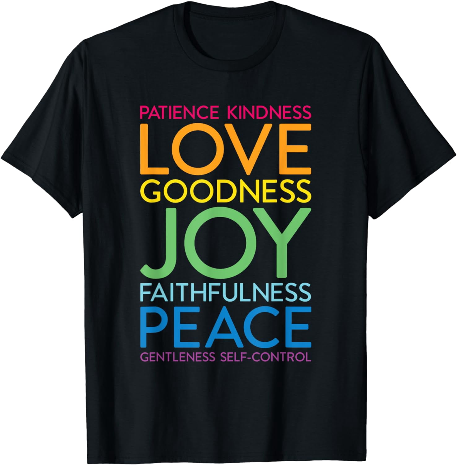 Fruit of the Spirit Love Joy Peace Christian Bible Verse T-Shirt ...